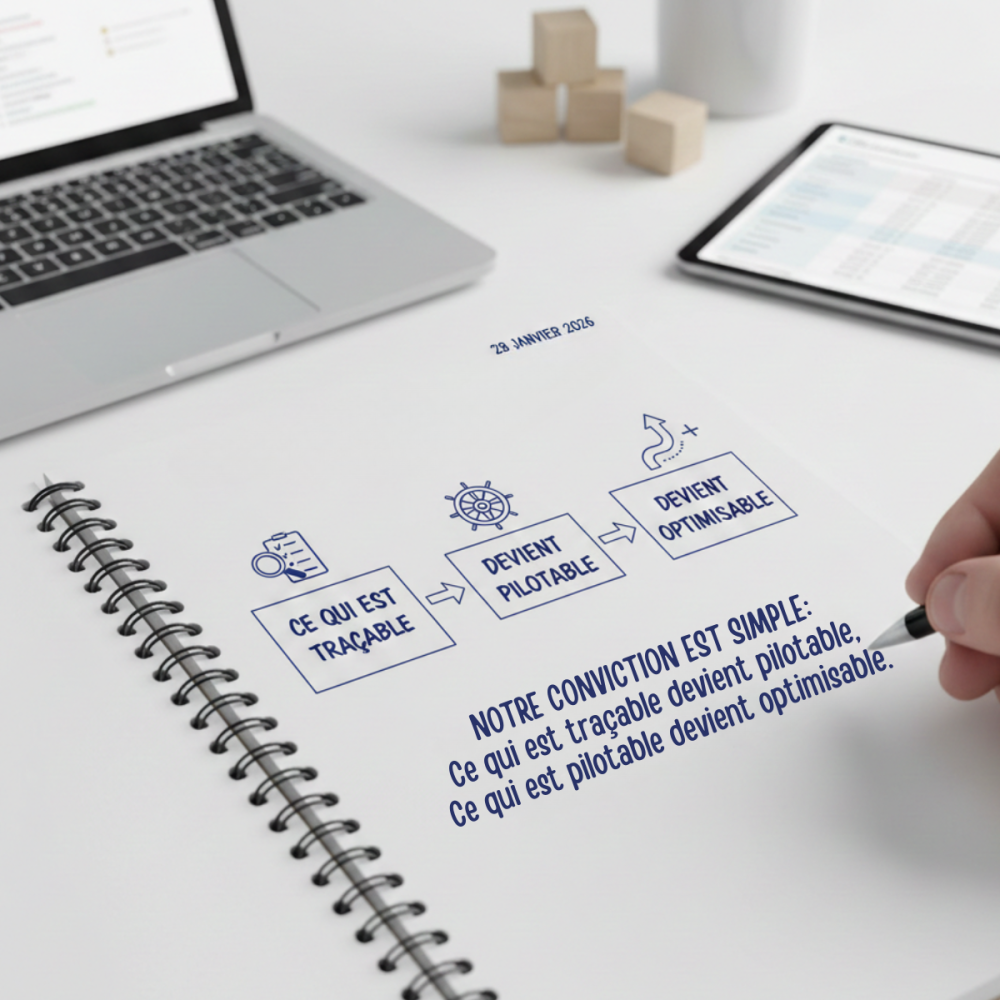 Notre conviction : Ce qui est traçable devient pilotable